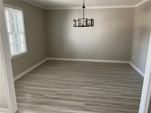 a view of a livingroom with a chandelier