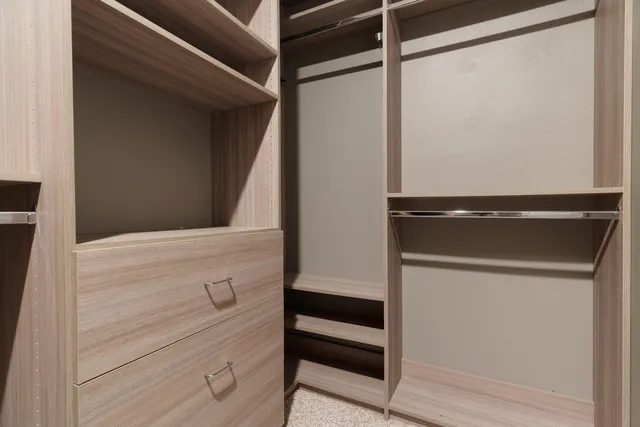 a close view of closet