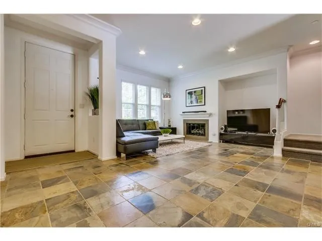 a brick building with a large windows