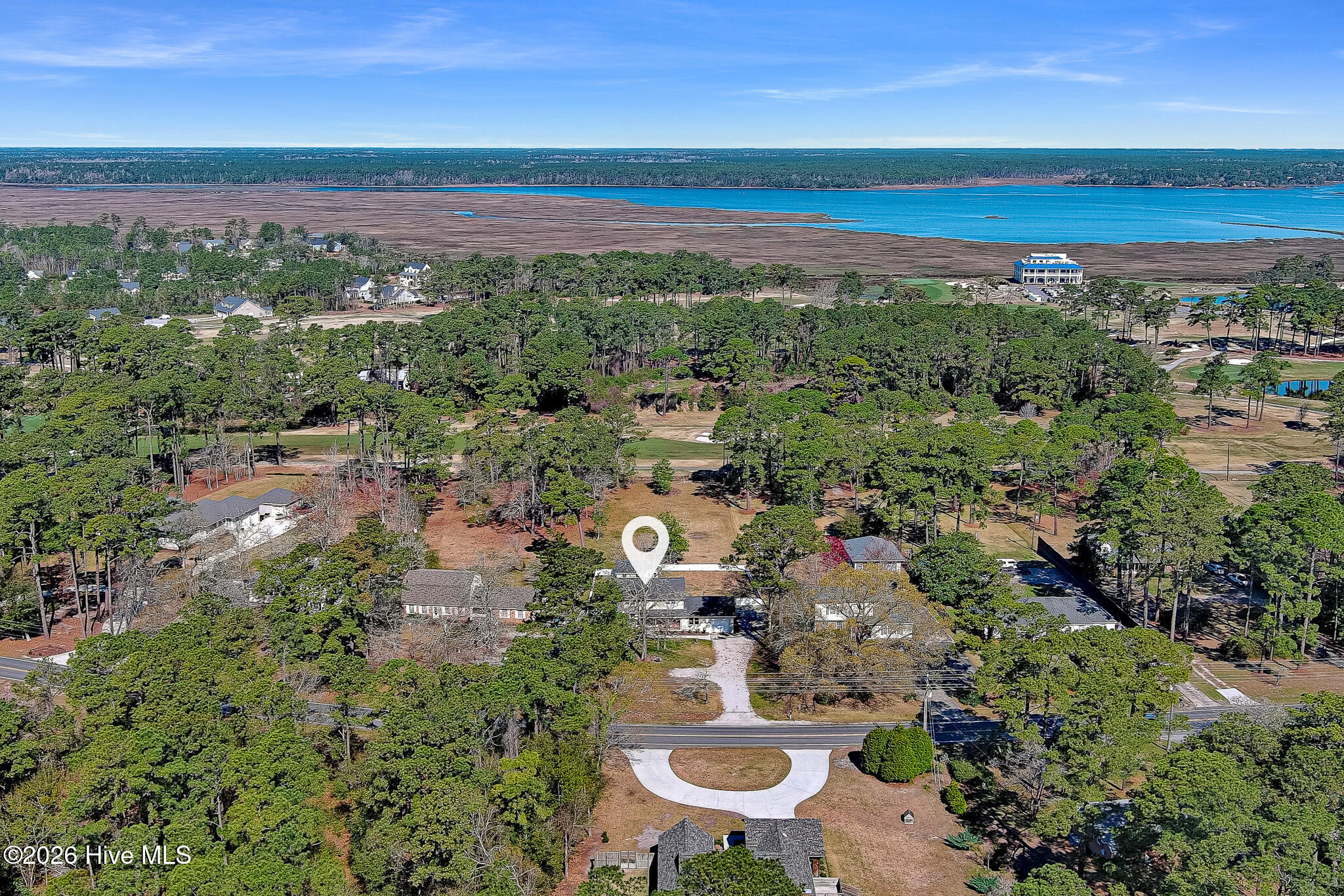 3208 Country Club Road Morehead City, NC 28557 - Photo 2 of 49 Aerial with Country Club behind