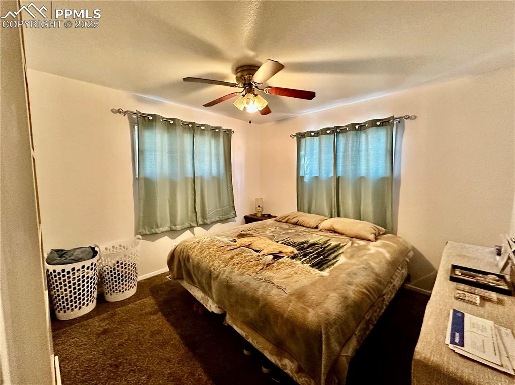 1701 Jerry Murphy Road Pueblo, CO 81001 - Photo 12 of 20 Bedroom with carpet, a ceiling fan, and baseboards