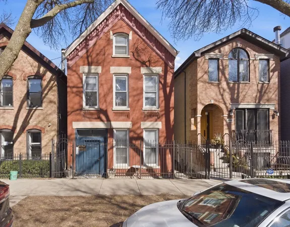 a front view of a building