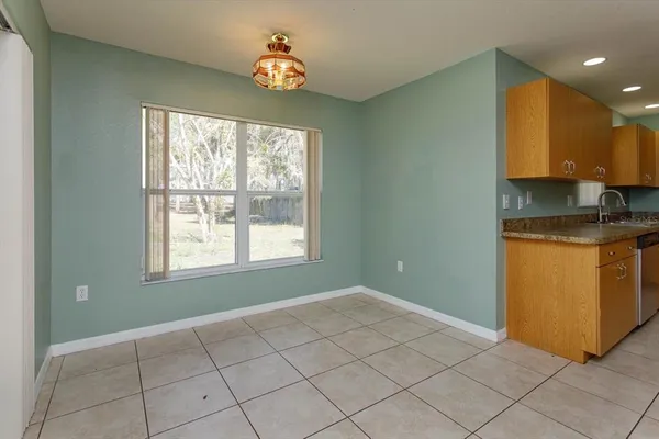 a view of kitchen and window