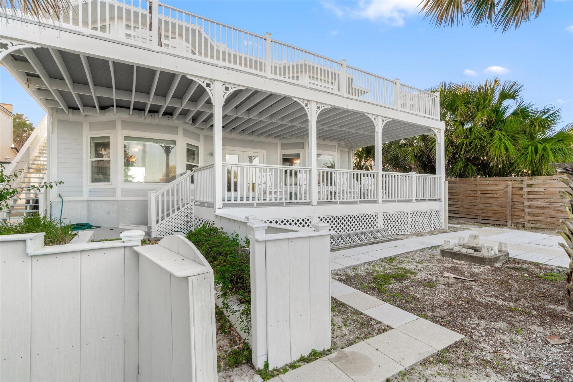 5042 Atlantic View St. Augustine, FL 32080 - Photo 53 of 72 Fenced backyard with stairway and a gate