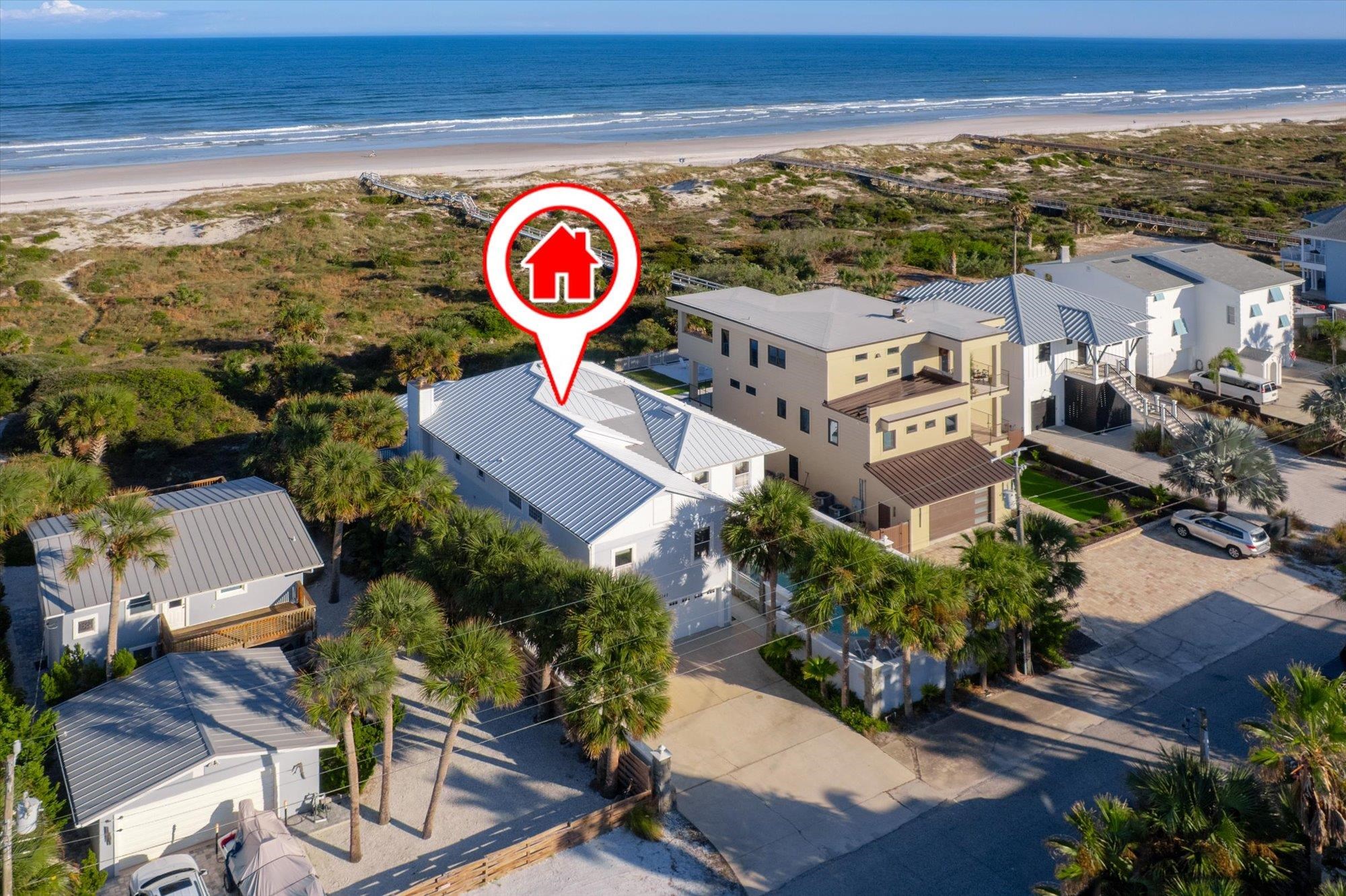 5042 Atlantic View St. Augustine, FL 32080 - Photo 66 of 72 Aerial perspective of suburban area featuring extended coastline