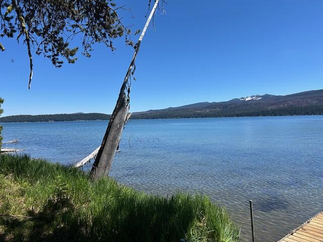 80 Diamond Lake Loop Chemult, OR 97731 - Photo 25 of 36 a view of a lake with a mountain in the background