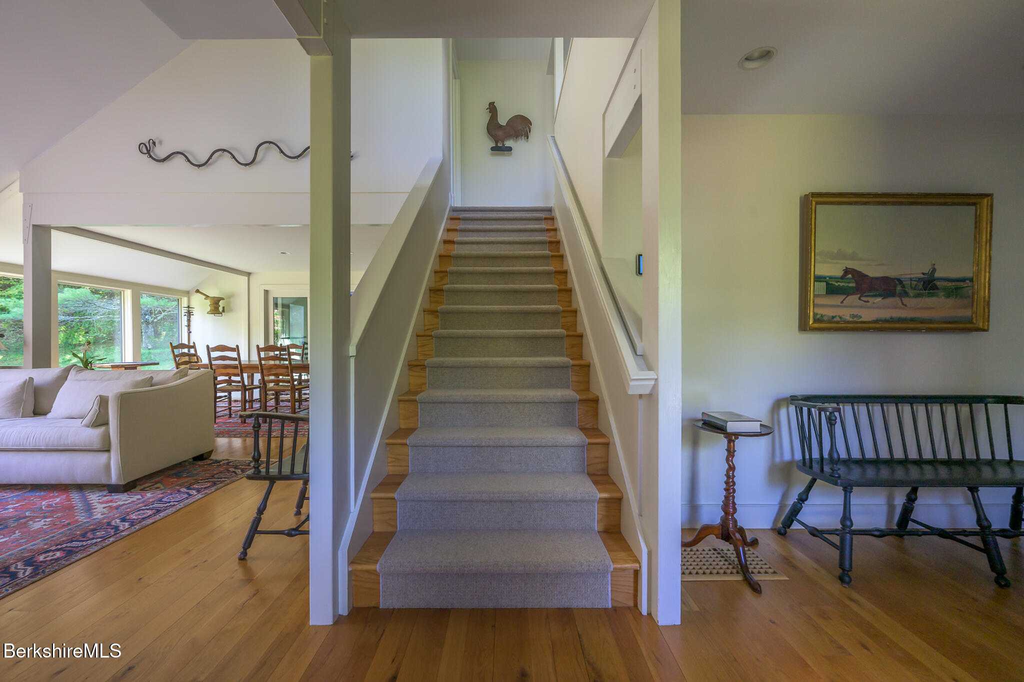 91 North Undermountain Road Egremont, MA 01230 - Photo 41 of 64 a view of staircase with furniture and a window