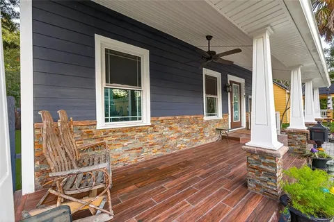 a view of a house with a patio