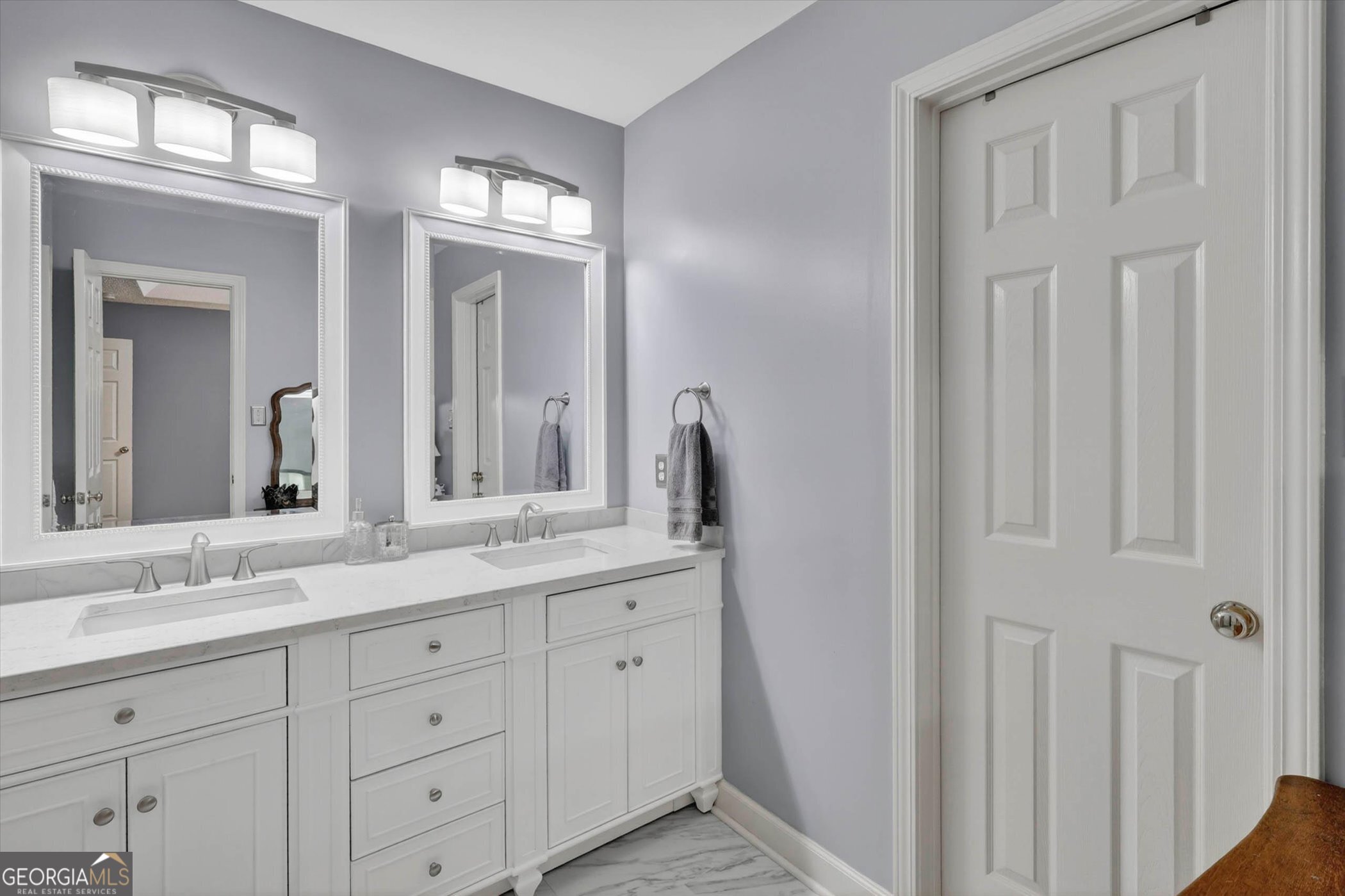 7 Towne Lake Court Pooler, GA 31322 - Photo 25 of 50 a bathroom with a sink and a mirror