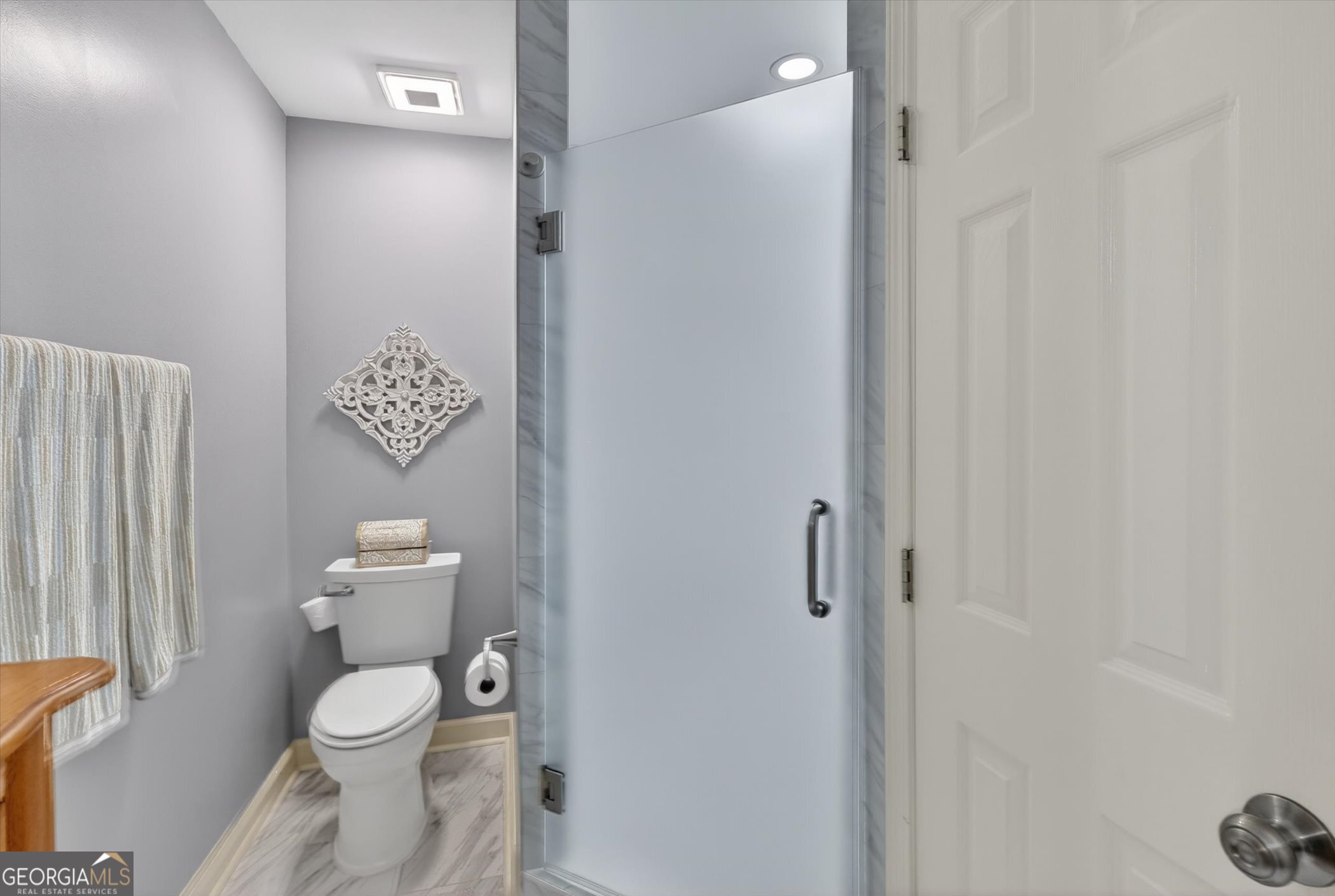 7 Towne Lake Court Pooler, GA 31322 - Photo 27 of 50 a bathroom with a toilet and a shower
