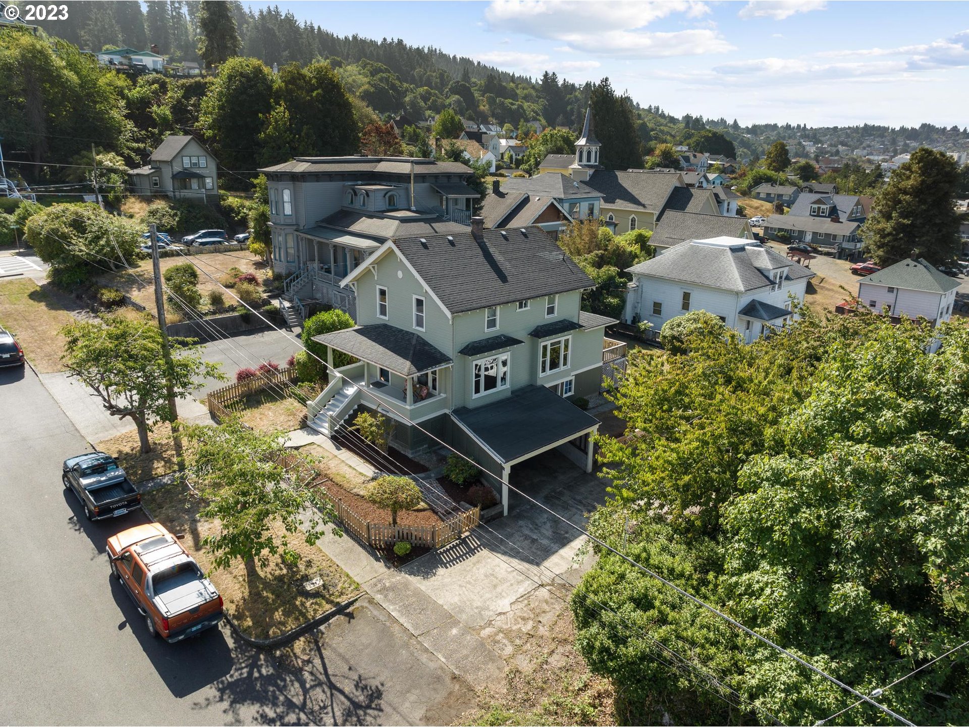 531 35th Street Astoria, OR 97103 - Photo 33 of 37 a view of a house with a garden