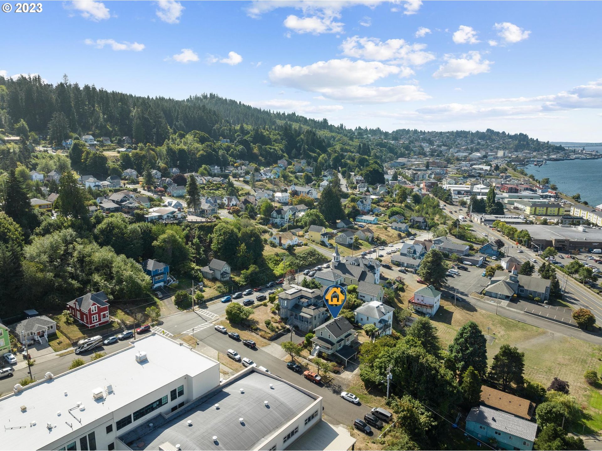 531 35th Street Astoria, OR 97103 - Photo 36 of 37 an aerial view of residential houses with outdoor space