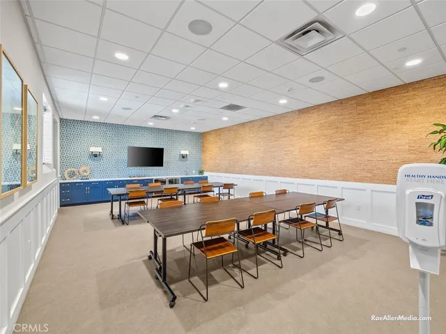 a view of a big room with gym equipment