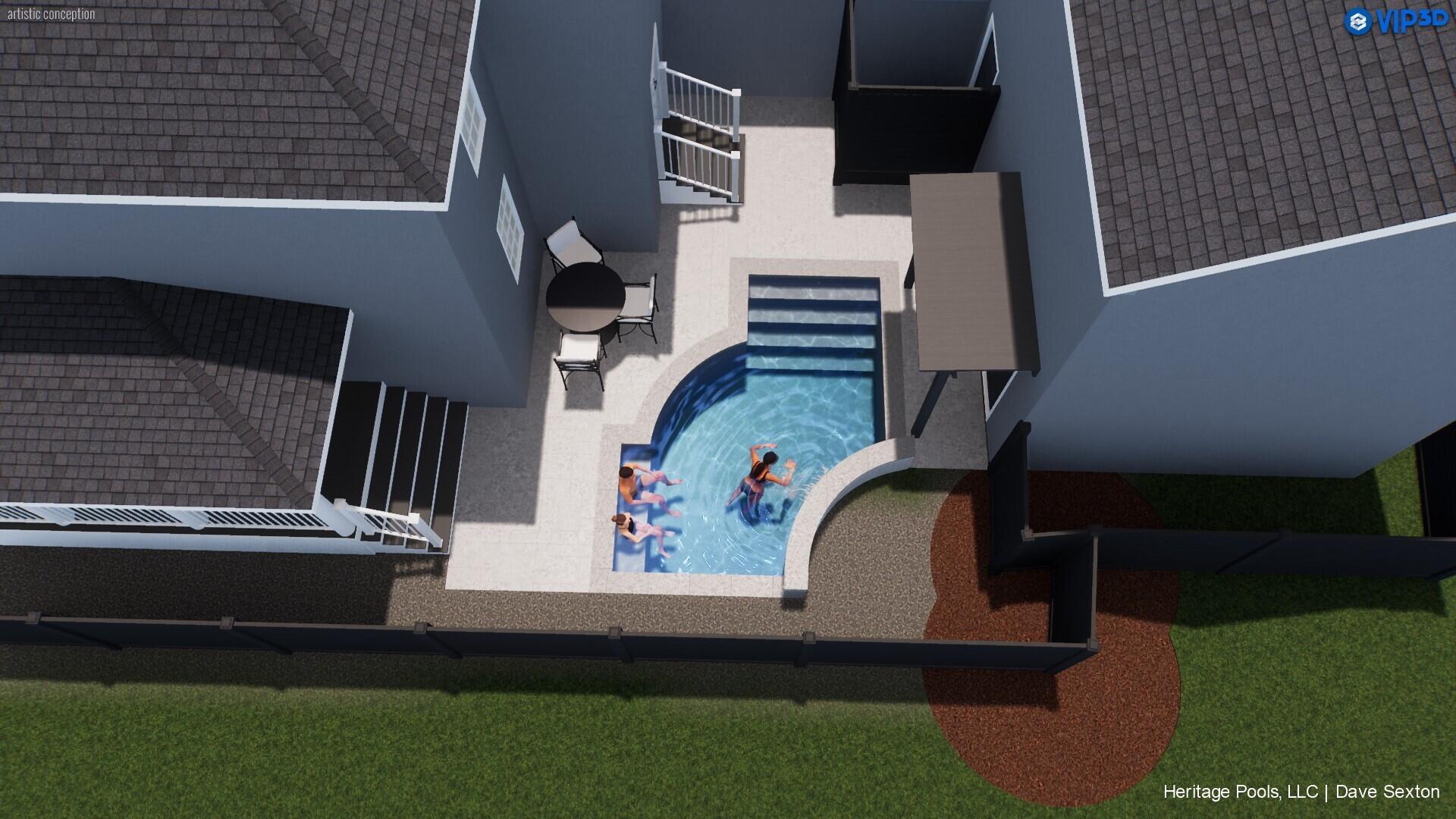 45 Eastlake Road Mount Pleasant, SC 29464 - Photo 62 of 98 Pool Rendering - Heritage Pools