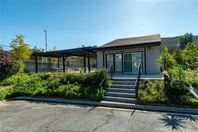 a view of swimming pool with garden