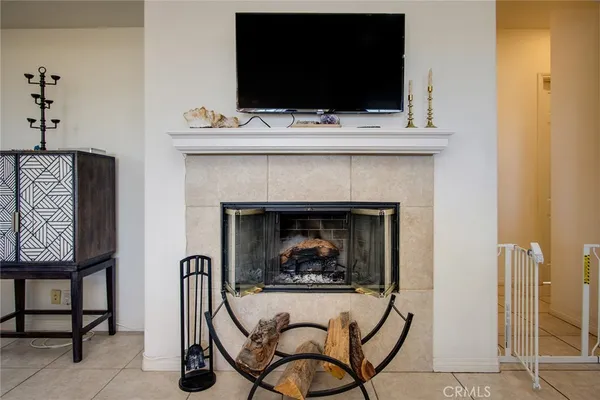 a view of living room with furniture and flat screen tv