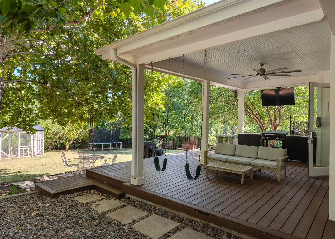 4203 Afton Lane Austin, TX 78744 - Photo 20 of 24 a roof deck with table and chairs