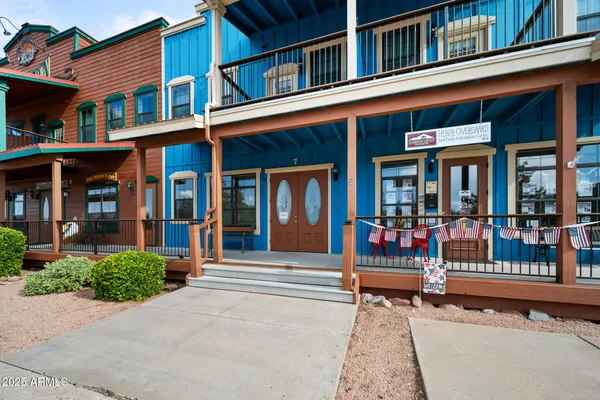 a view of a balcony