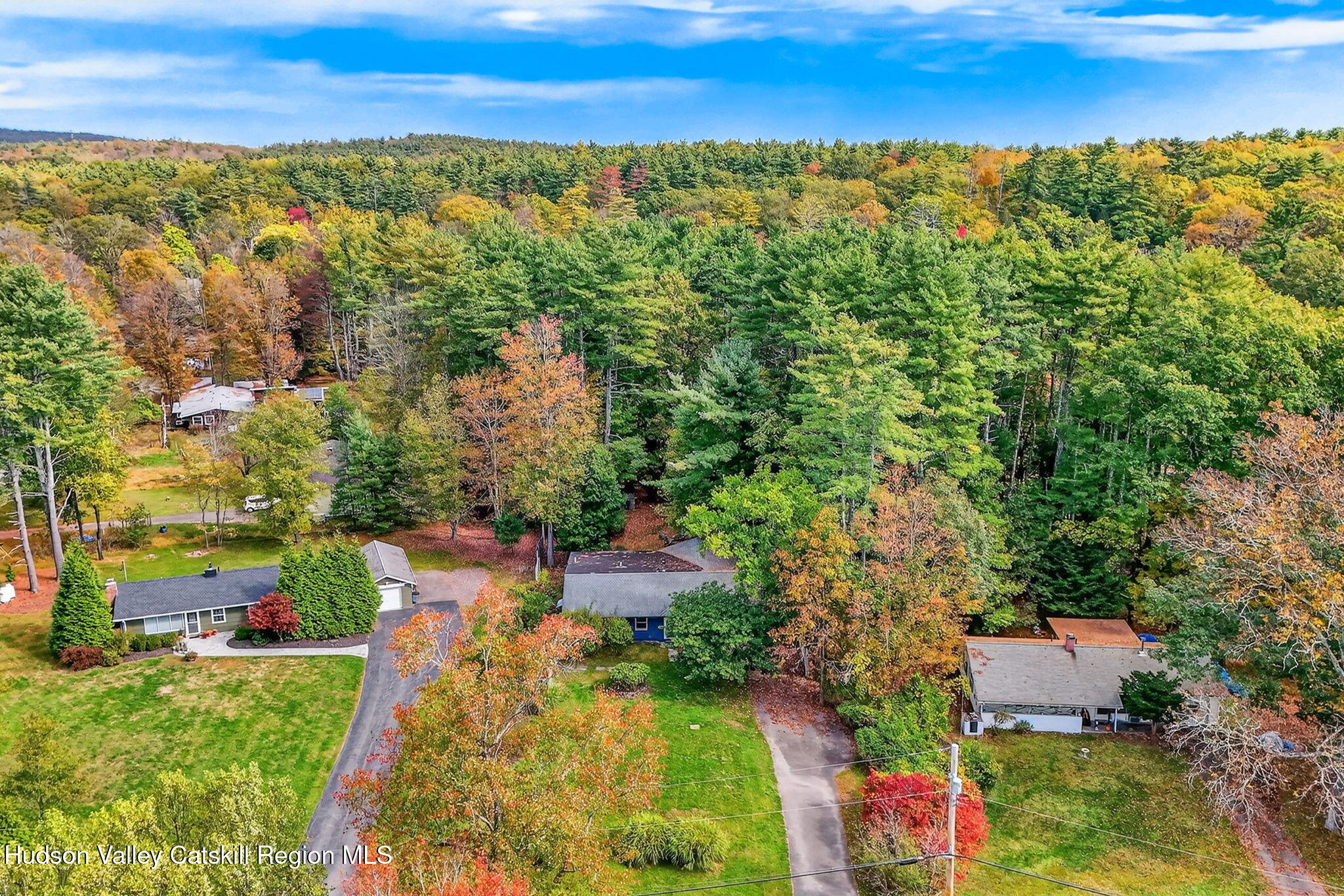 5 Lazy Brook Lane Woodstock, NY 12498 - Photo 34 of 35 an aerial view of residential houses with outdoor space and trees