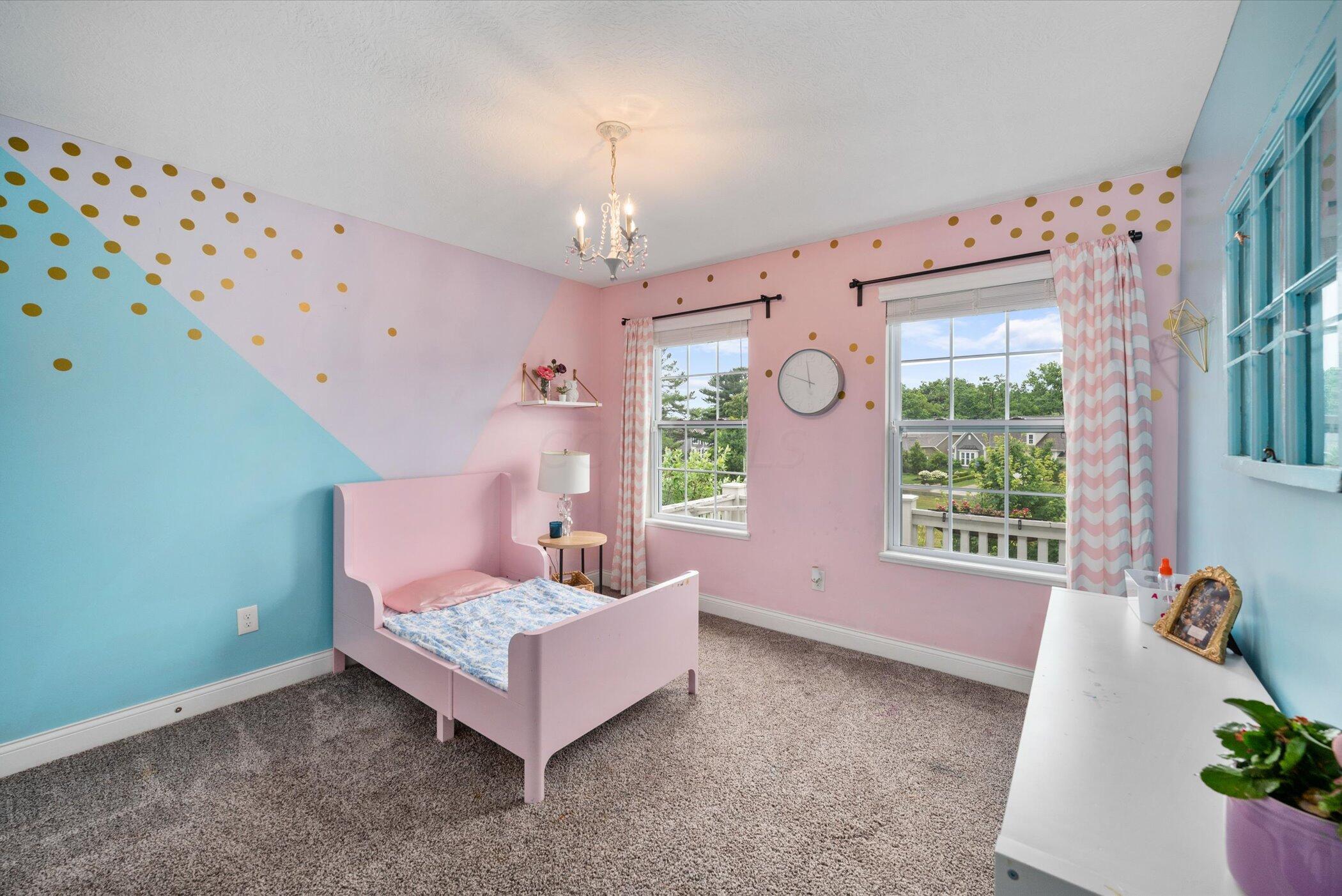 706 Bigham Ridge Boulevard Westerville, OH 43081 - Photo 39 of 62 Bedroom 3 - This room has just the cutest style! 2 windows and an overhead light