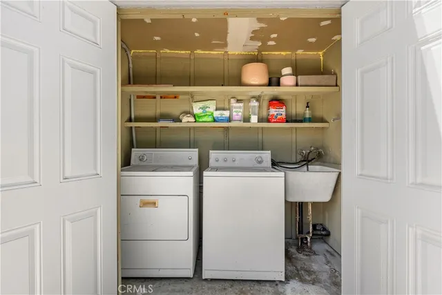 a room with storage and utility