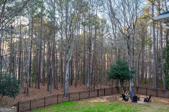 a view of a lake with a mountain in the background