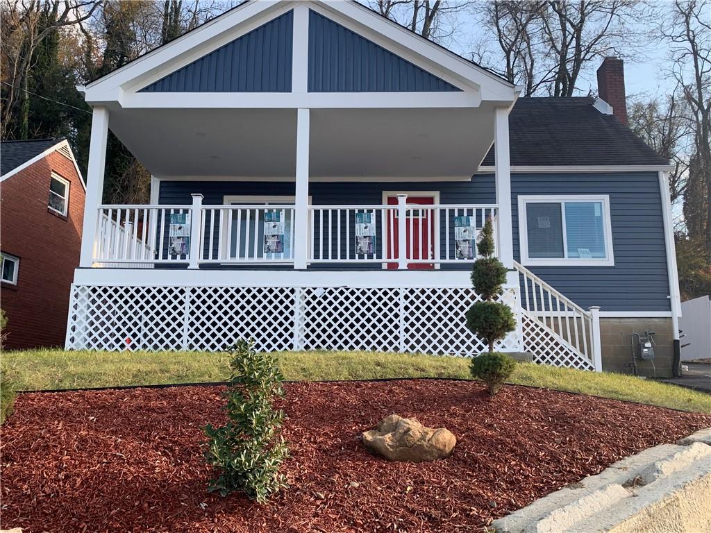 a front view of a house