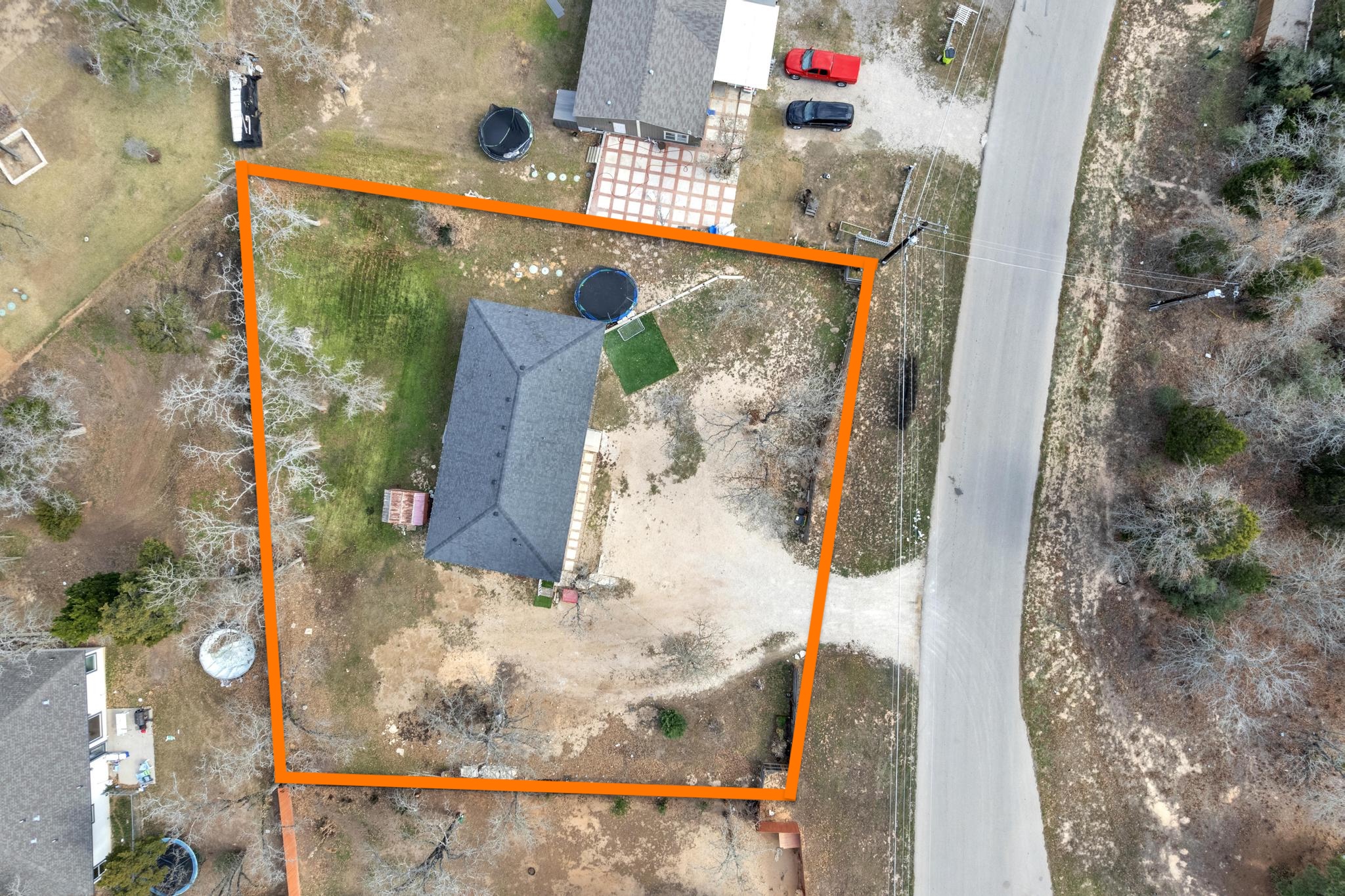 114 Crepe Myrtle Parkway Elgin, TX 78621 - Photo 40 of 40 Aerial view of property's location with property boundaries highlighted