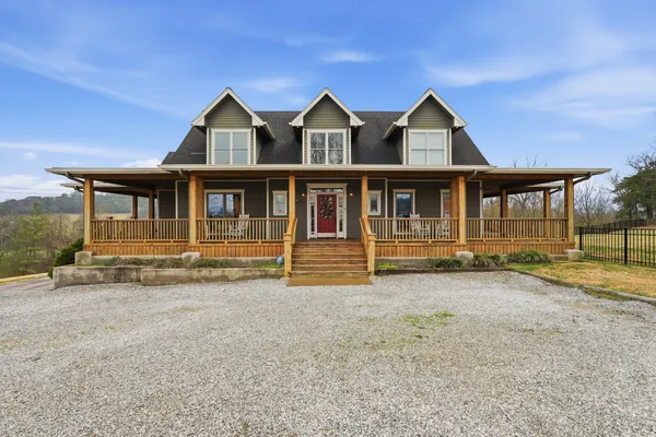 front view of a house with a porch