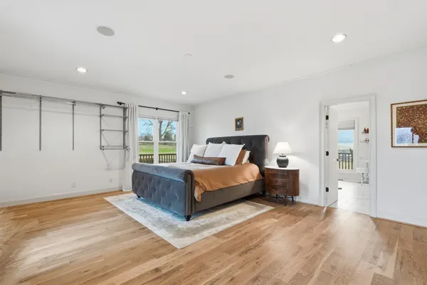 a view of lake with mountain