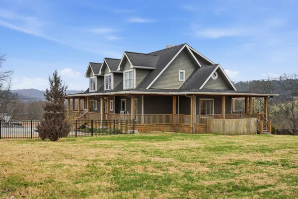 a view of a lake with a mountain