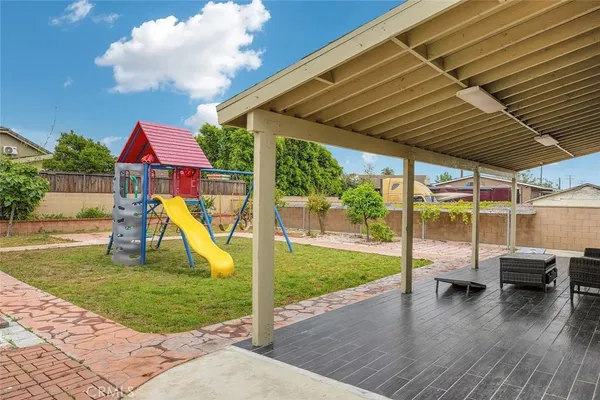 a outdoor space with furniture