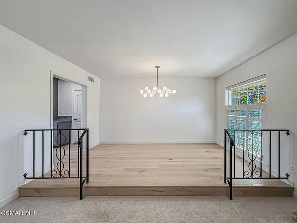 a view of a dining room and livingroom view