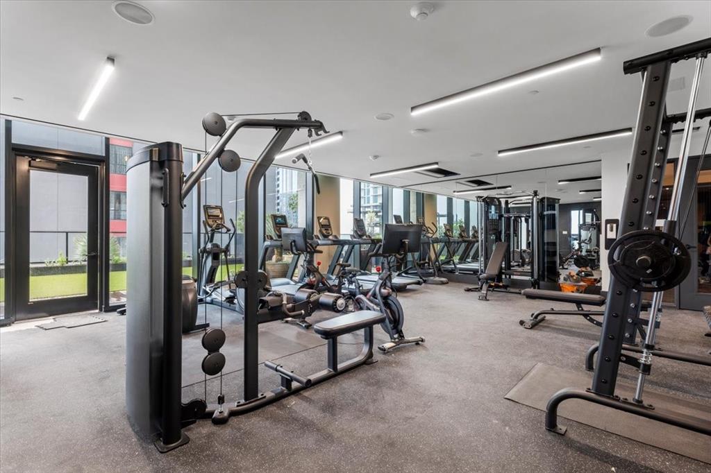 84 East Avenue, Unit 1202 Austin, TX 78701 - Photo 17 of 39 a view of a room with gym equipment