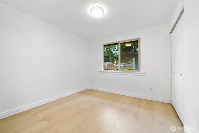 an empty room with a window