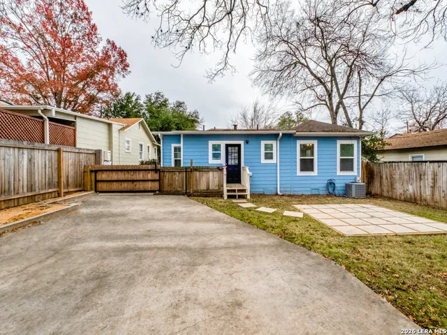 a view of a house with a patio