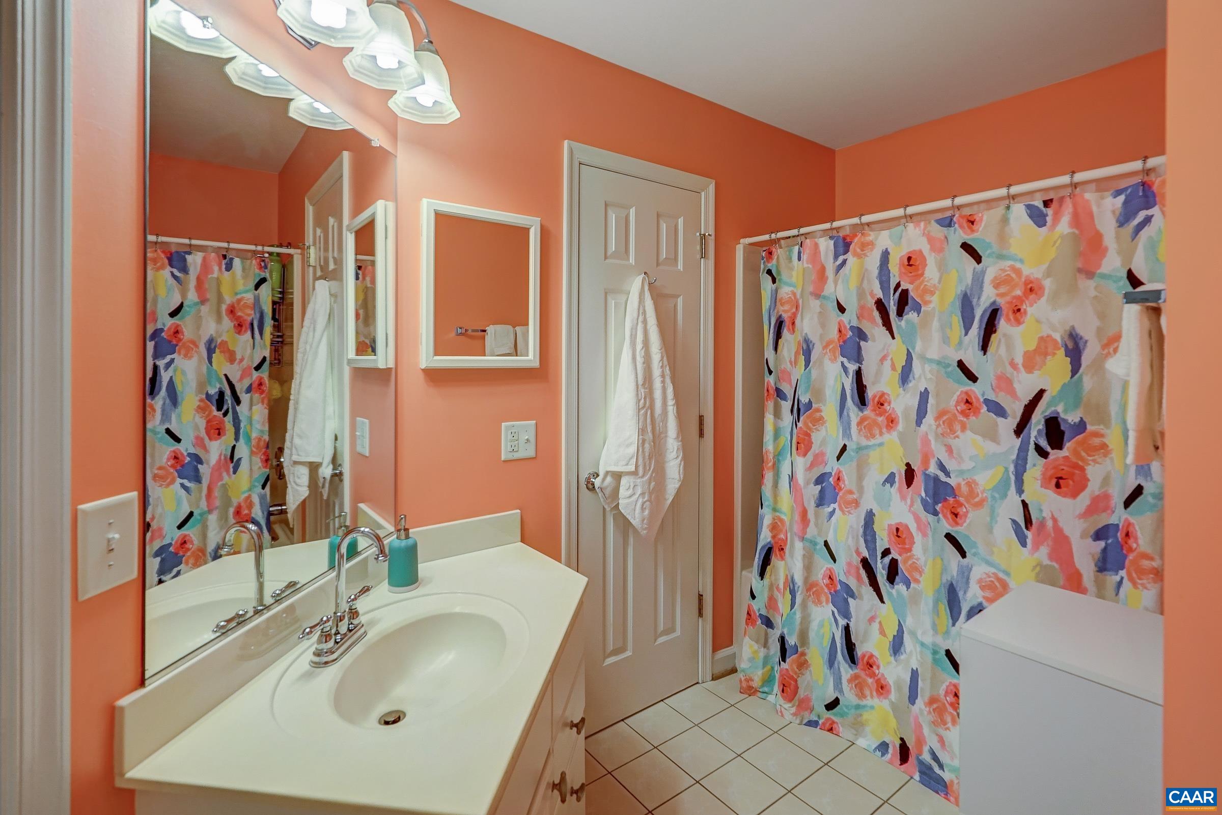 2050 Shepherds Ridge Road Charlottesville, VA 22901 - Photo 38 of 68 a bathroom with a sink a mirror and shower curtain