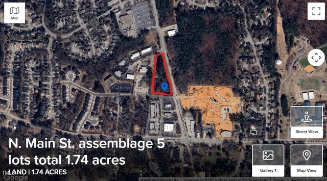 a view of tall buildings