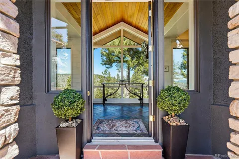 a view of a entryway door of the house