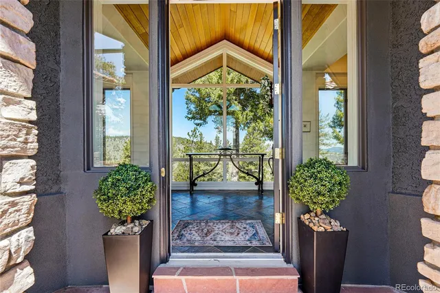 a view of a entryway door of the house