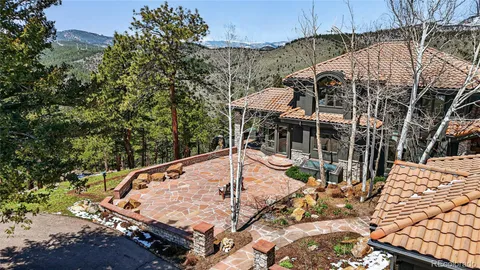 a view of a city with sunset