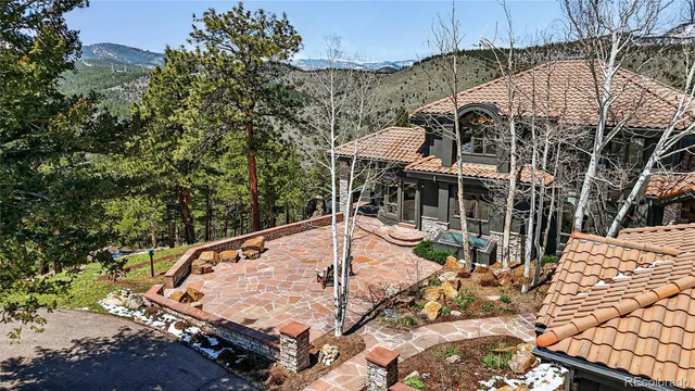 a view of a city with sunset