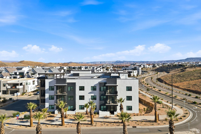 961 West Akoya Pearl Road, Unit 300 St. George, UT 84790 - Photo 43 of 60 Aerial view of a mountain backdrop