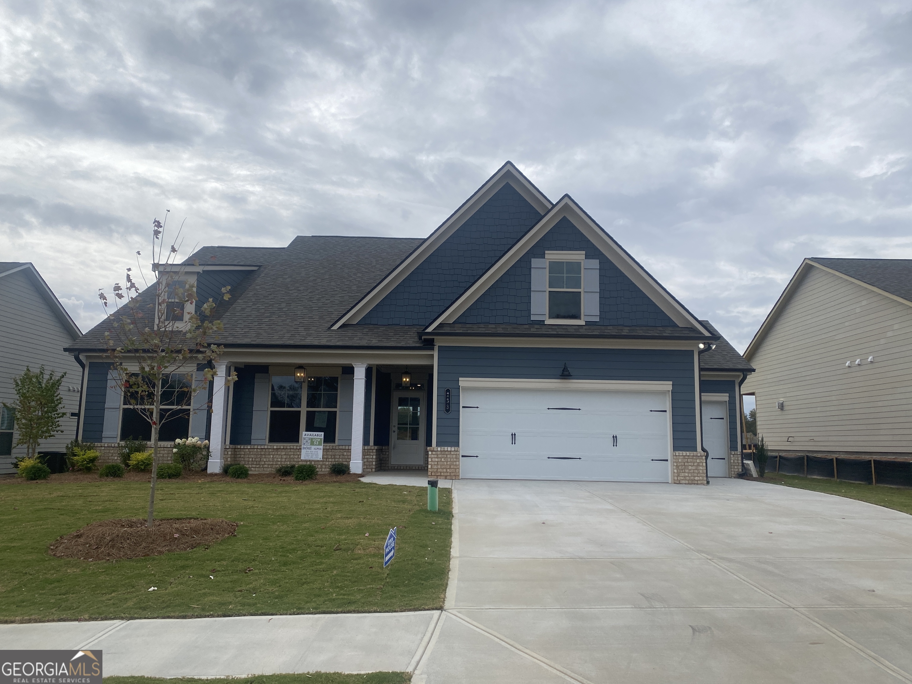 Rocking chair sized front porch