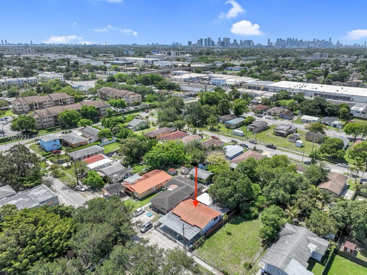 1360 Northwest 77th Street Miami, FL 33147 - Photo 36 of 41 an aerial view of residential houses with outdoor space and river