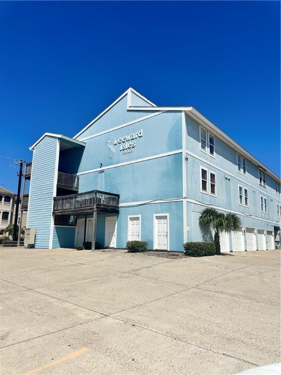 a view of a building with a street