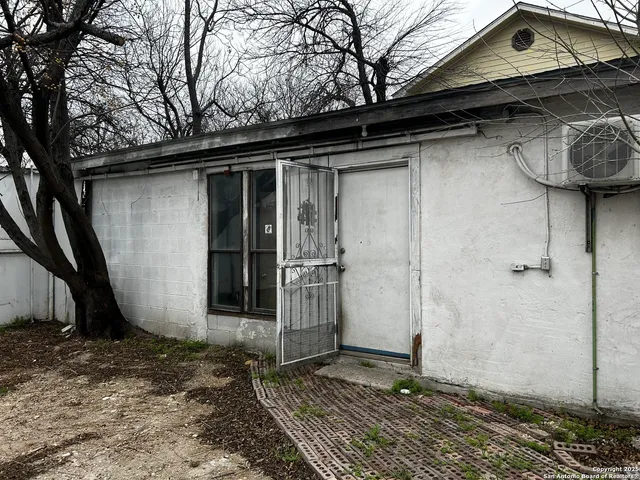 a view of a house with a door