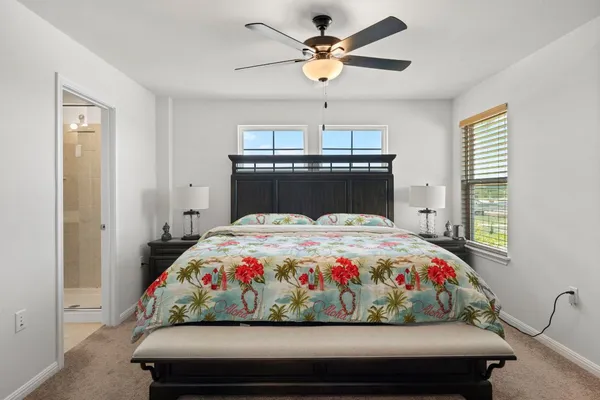 a view of a hallway with washer and dryer