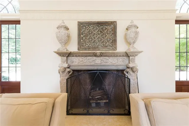 a living room with couches and furniture