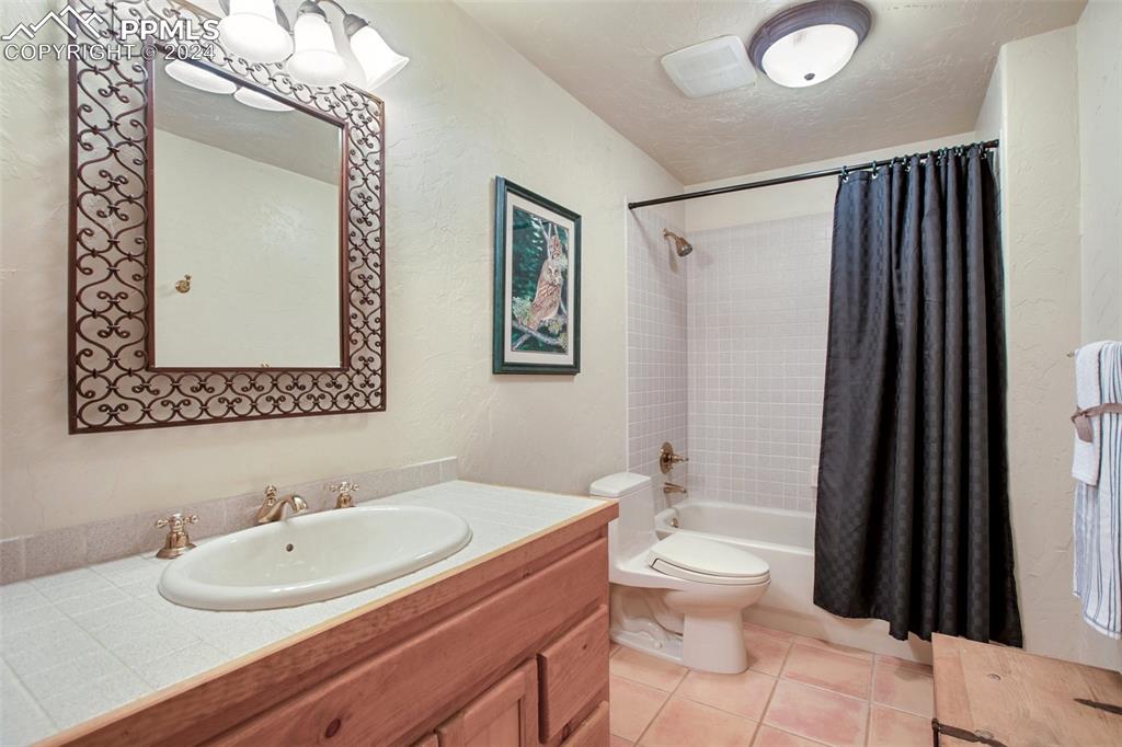 527 Cougar Point Divide, CO 80814 - Photo 39 of 50 a bathroom with a sink a toilet and shower